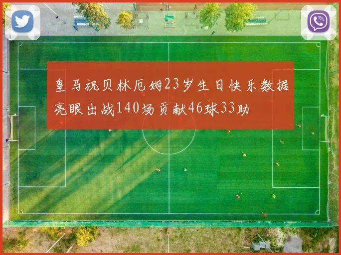 皇马祝贝林厄姆23岁生日快乐数据亮眼出战140场贡献46球33助